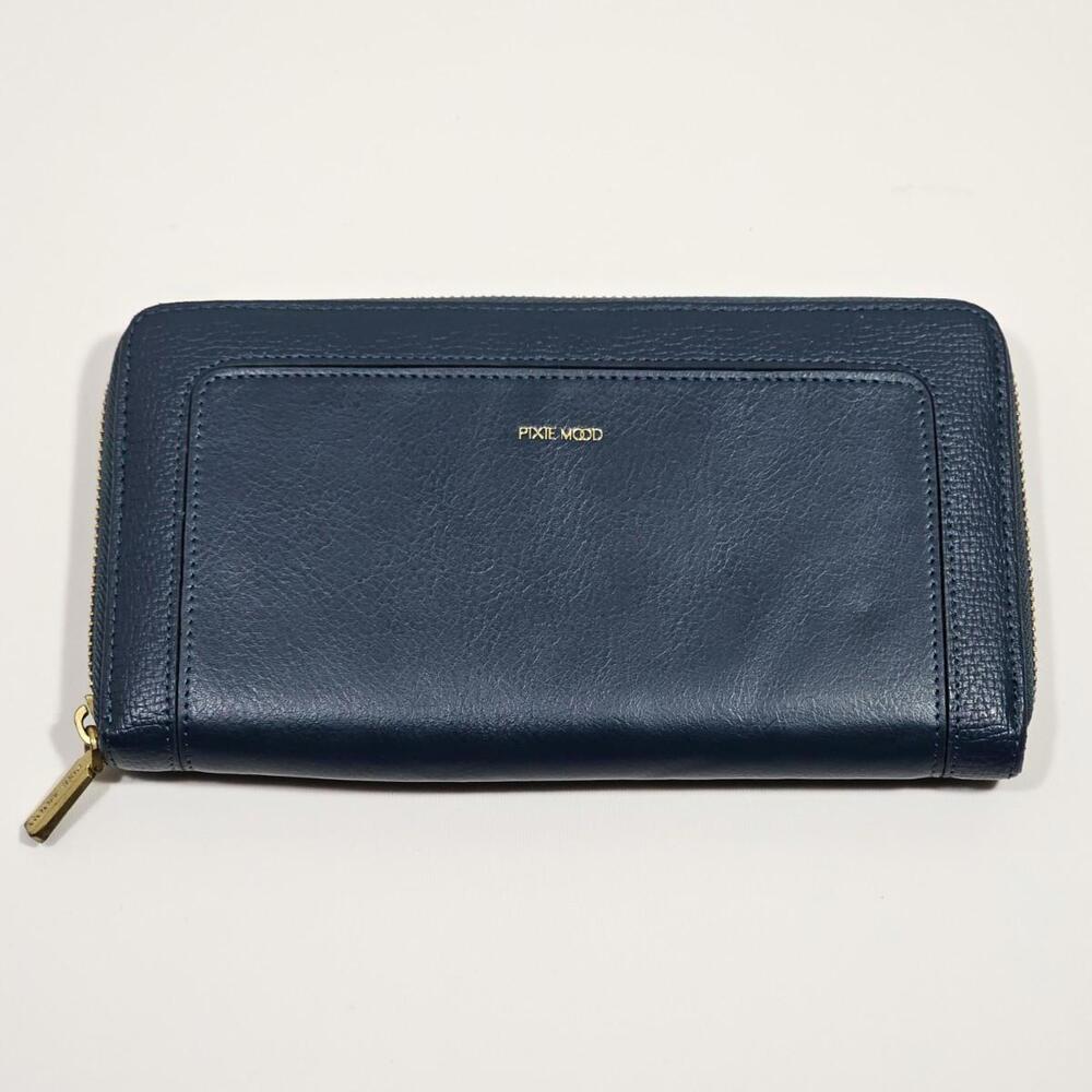 Pixie Mood Women's Wallet Clutch Handbag Blue Vegan Leather